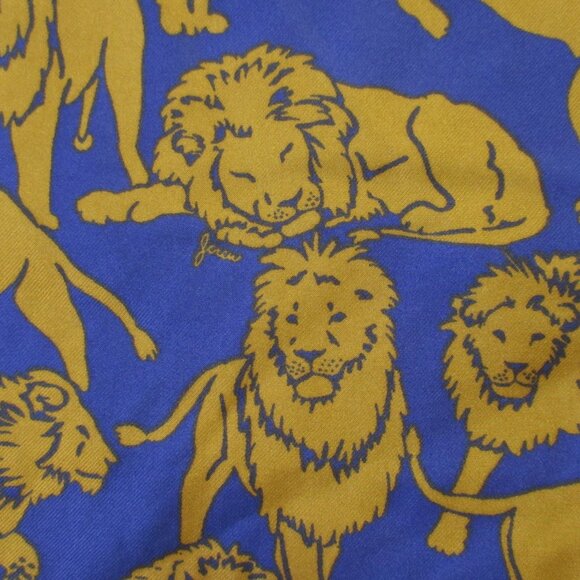 NWT J.Crew Collection Silk Twill Relaxed Pant in Bronze Olive Sleepy Lions 10 - Picture 4 of 5